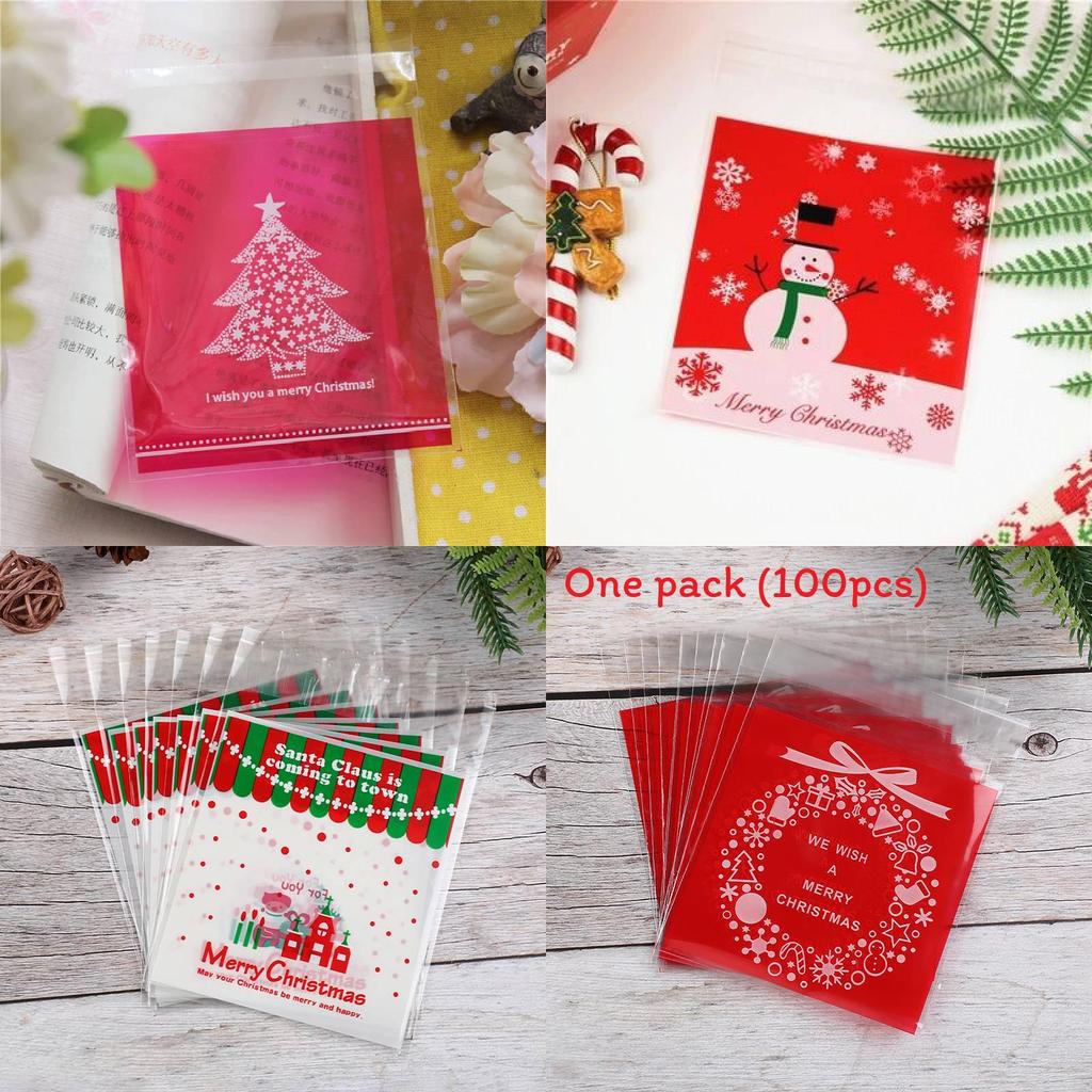 Christmas Gift Packaging Transparent Selfseal Bags For Sweets And Confectionery
