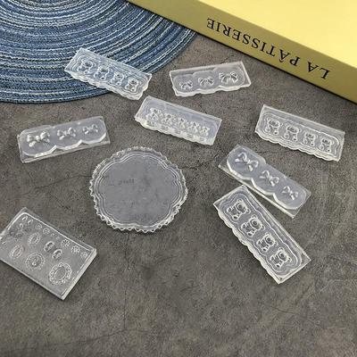 3D Schleife Kleiner Bär Silikon Nägel Zubehör Schnitzform Blumen Stempelplatte Nägel Schablonen DIY Gel Maniküre Form Werkzeuge