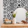 10pcs/set Black and White Hard Tiles Floor Wall Stickers Kitchen Bathroom Table Decoration Wallpaper Peel Stick PVC Art Mural