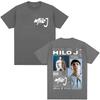 Camiseta Gráfica Unisex de Rapper Milo J Camilo Villarruel Tour 2025 para Mujer Vintage Hip Hop Moda Camisetas de Algodón Oversize Streetwear