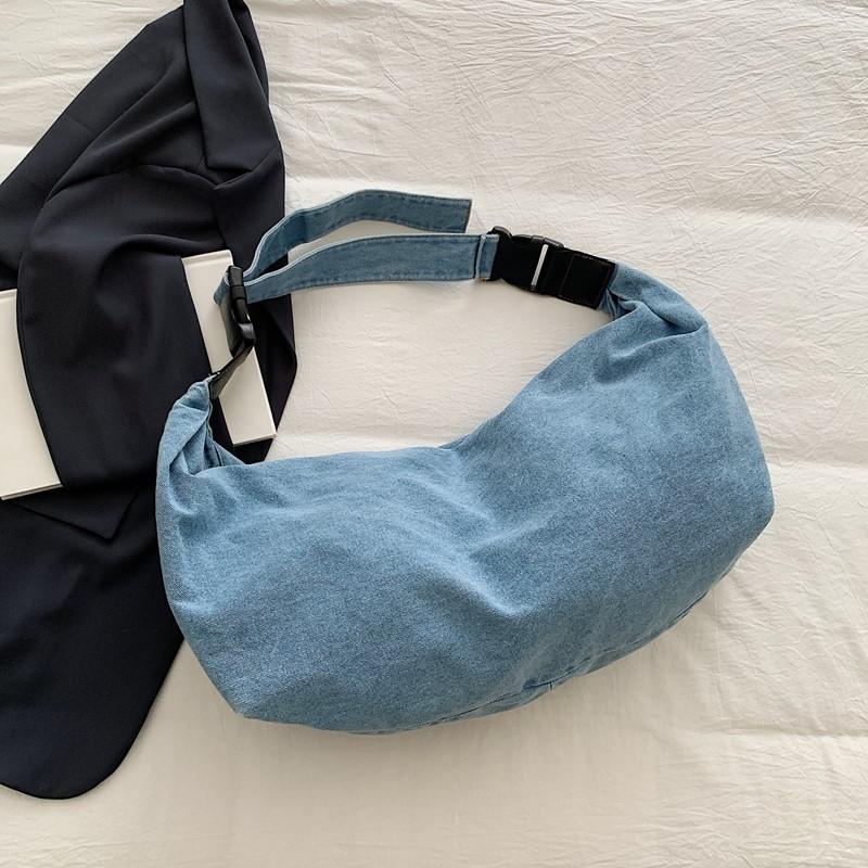 Vintage Tote Bag Women's Denim Bag Lightweight Large Capacity Shoulder Crossbody Bag