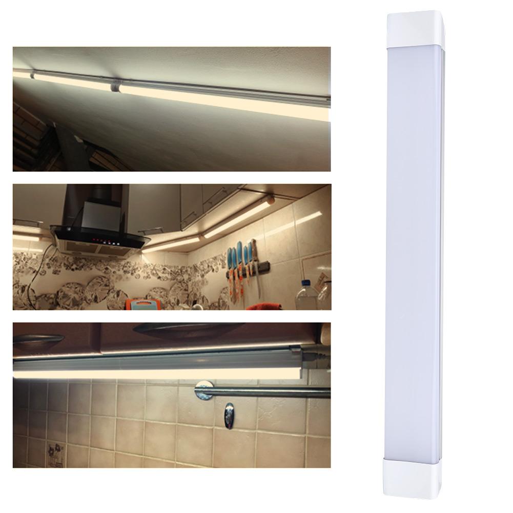 LED Armatür Şerit Işıklar IP65 Hava Koşullarına Dayanıklı Korozyona Uğramaz Garaj Atölye 4000K 2ft 27W AC185 260