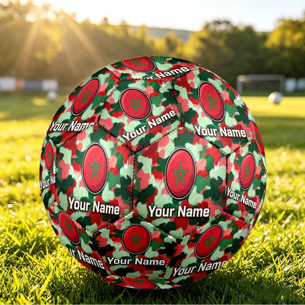 Personalized Size 5 Football Morocco Football Pattern Outdoor Game Sports Ball Gift