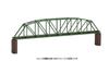 TOMYTEC TOMIX N Gauge Single Track Curved String Truss Iron Bridge S420 F Dark Green 3279 Railroad Model Supplies