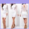 Premium Quality Women Sexy Long Sleeve Bandage Bodycon Evening Cocktail Mini Dress