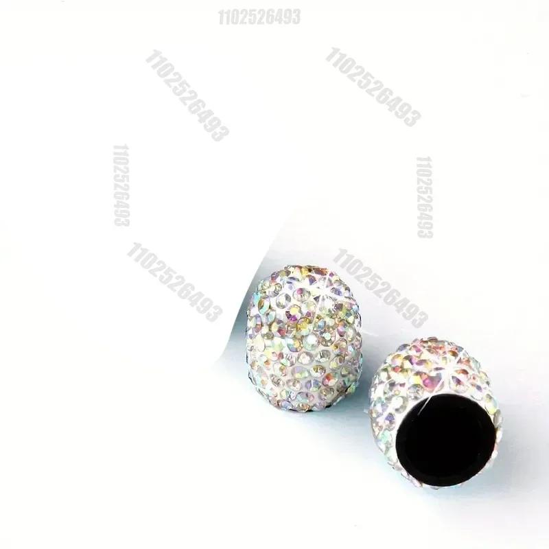 4PCS Bling Diamond Car Wheel Tire Valve Caps Tyre Rim Stem Covers for Automobiles Motorcycles Truck Bike Women Auto Amagi