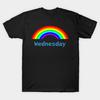 Asian Size Men Black Print T-shirt Wednesday No-Cut Heat Transfer Print Cotton Tshirt