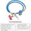 KIMISS R134a Refrigerant Recharge Hose, for R502 R12 R22, Gas Can Tap with Quick Connector, Refrigerant Bottle Fitting Pipe, Recharge Tool