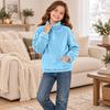 Boys Girls Christmas Sweatshirt, Pattern Long Sleeve Stand Collar Pullover for Fall Winter, Casual Comfortable Top