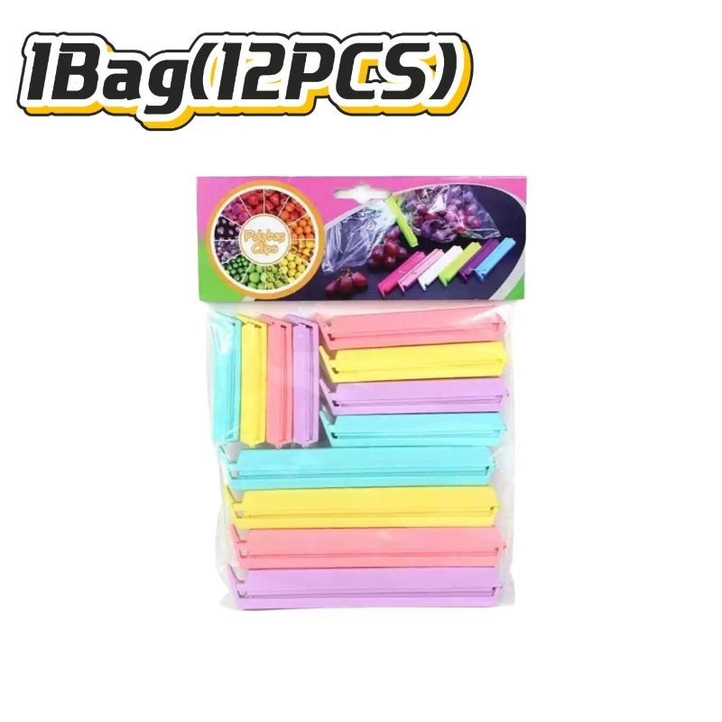 

12pcs/set Food Storage Portable Sealer Clamp Plastic Tool New Kitchen Accessories Food Snack Seal Sealing Bag Clips
