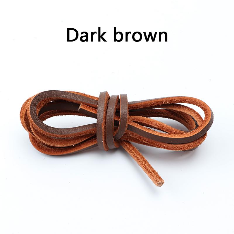 New High Quality Flat Shoelaces Solid Leather Shoe Laces Classic Multicolor Leisure Shoe Lace Outdoor Unisex Boots Shoelace