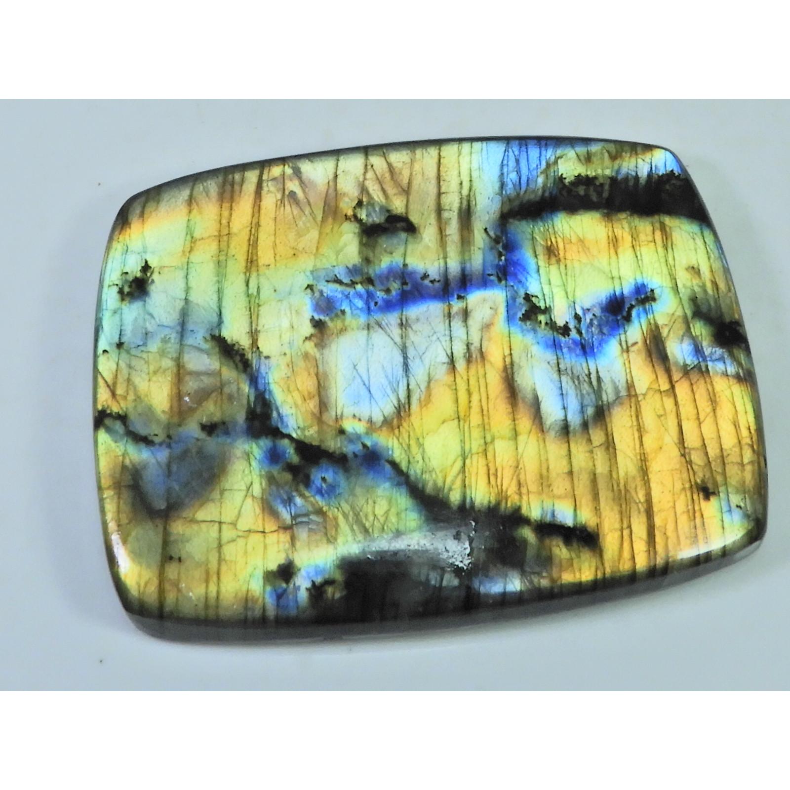 

286Cts. Natural Purple Flash Labradorite Octagon Cabochon Gemstone 48X64X8MM B-307