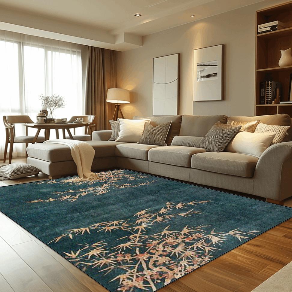 Chinese Style Flower Carpets for Living Room Retro Decoration Carpet Home Hall Sofa Area Floor Mat Bedroom Hallway Large Rugs