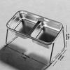 Elevated Cat Dog Bowl Stainless Steel Raised Cat Food Water Bowl Set With Anti Slip Stand For Indoor Cats Pets Feeding Supplies