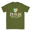 Dublin Ireland with Tricolour Love Heart T Shirt Summer Leisure T Shirts Unisexs Cotton O Neck Plus Size 5XL Tees Short Sleeve Tops