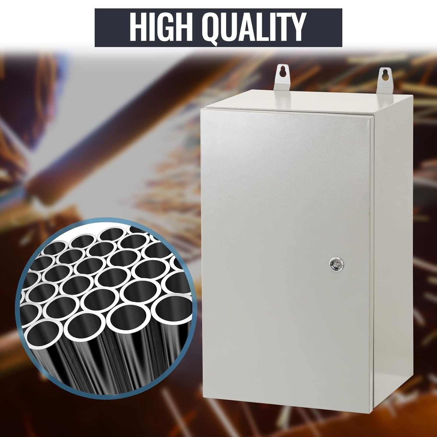 

Electrical Enclosure, NEMA 4X Steel Electrical Box with Removable Inner Panel, Waterproof & Dustproof Ideal for Outdoor/Indoor Electrical Junction 20Hx12Wx10D
