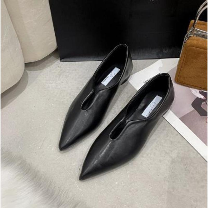 New Fashion Flats Shoes Women's Shoes Non-slip Flats Casual Pointed Toe Slip On Flat Heel Loafers Size 35-39 Zapatos Mujer