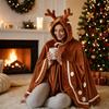 Flanell-Kapuzenumhang-Decke mit Design für Weihnachten Gemütliche tragbare Überwurfdecke