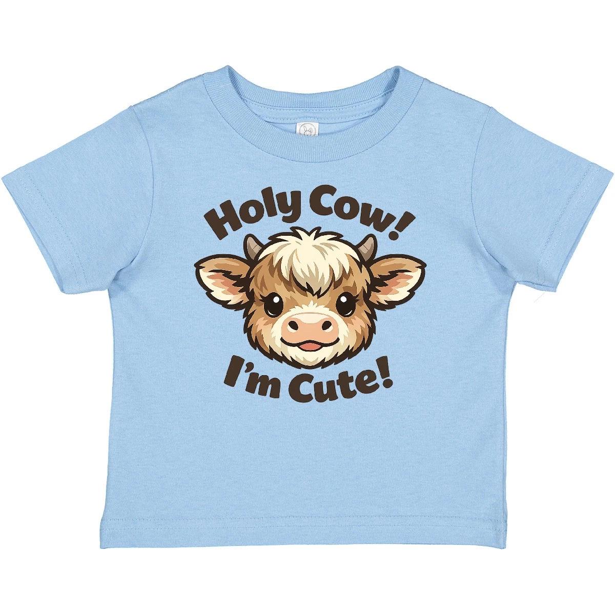 Inktastic Holy Cow I m Cute Baby T-Shirt Face Highland Gender Neutral Outfit 140