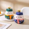 Japanese creative lucky cat ceramic mug cute cartoon cup couple water cup with lid spoon gift coffee cup