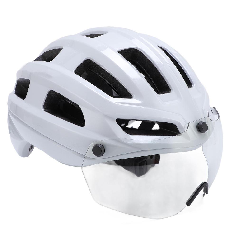 Bike Helmet with Magnetic Photochromic Goggles PC EPS Windproof Impact Proof Lightweight Breathable Cycling Helmet for