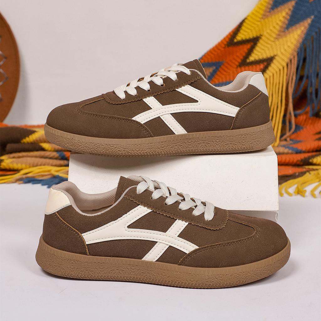 Large Size Spring and Autumn New Retro Leopard Print Women's Round Head Lace-up Large Size Casual Board Shoes