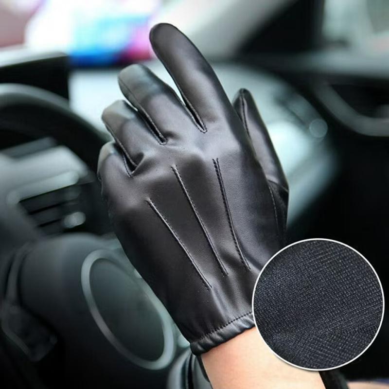 

Men s Faux Leather Gloves, Perfect For Driving. These Premium Gloves Provide Warmth During Winter, For Motorcycle Rides чёрный
