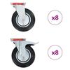 VidaXL 16 Pcs Swivel Casters 200 Mm