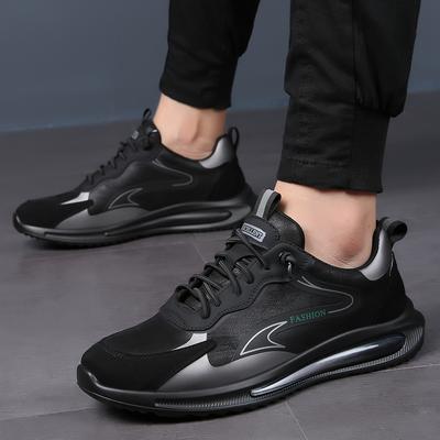 Men Leather Sneakers Outdoor Lightweight Running Sport Casual Shoes Men Sports Low-top Round Toe Men Trendy Shoes Zapatillas