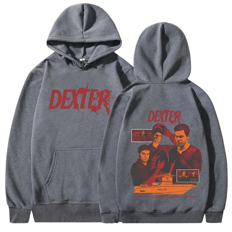TV Play Dexter Morgan Grafik Kapuzenpullover Herren Damen Kleidung Lässige Fleece Kapuzenpullover Mode Vintage Übergroße Pullover