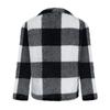 Ladies' Fashionable V Neck Long Sleeved Pocket Color Blocked Cardigan Flannel Warm Sleepwear Jacket