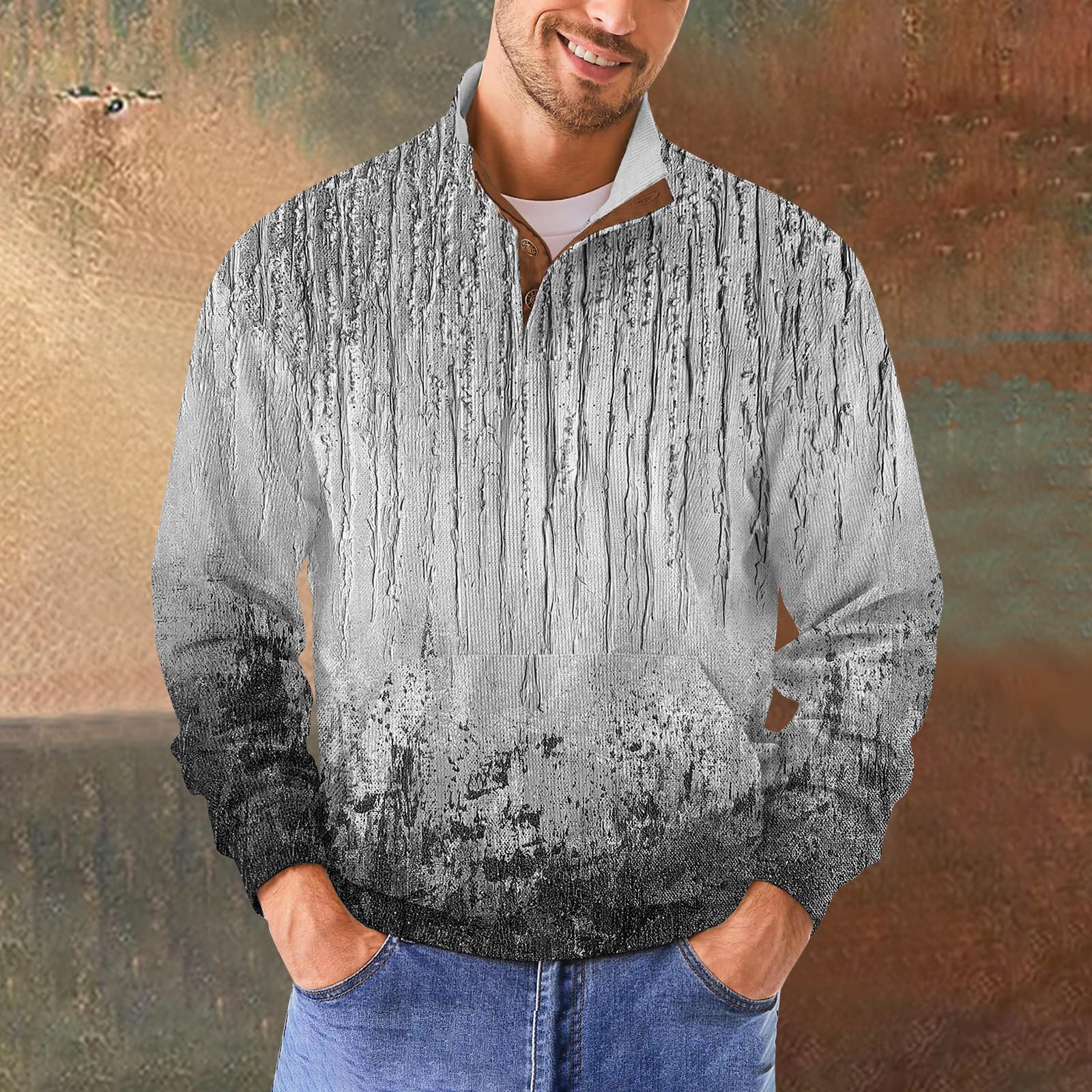 

Мужская повседневная толстовка в стиле ретро с градиентным принтом XXXL