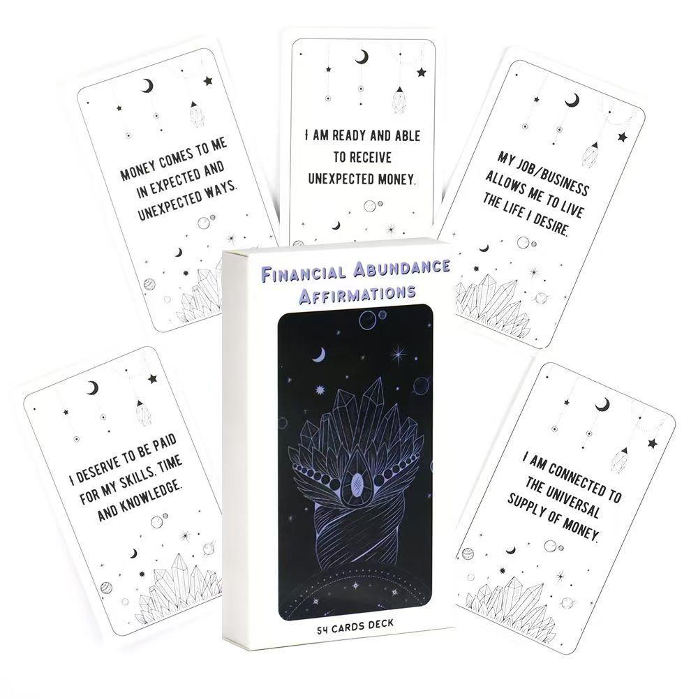 Financial Abundance Affirmation Cards Affirmation Deck To Manifest Financial Freedom & Attract Money 54 Pcs Cards 10.3*6cm