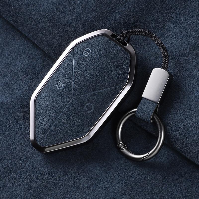 Alcantara Car Key Case Bag For BYD Equation Leopard 5 8 Titanium 7/ Titanium 3 KeyChain Interior Decor Accessories