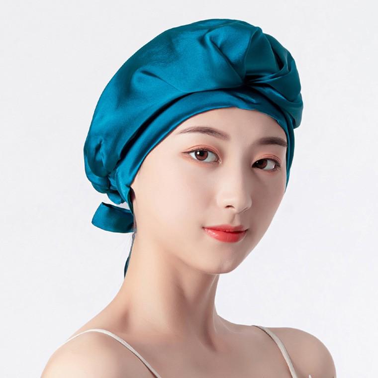 Luxury Pure Silk Turban Designer Silk Satin Sleep Bonnets Women Edge Wraps Mulberry Silk Hair Bonnet
