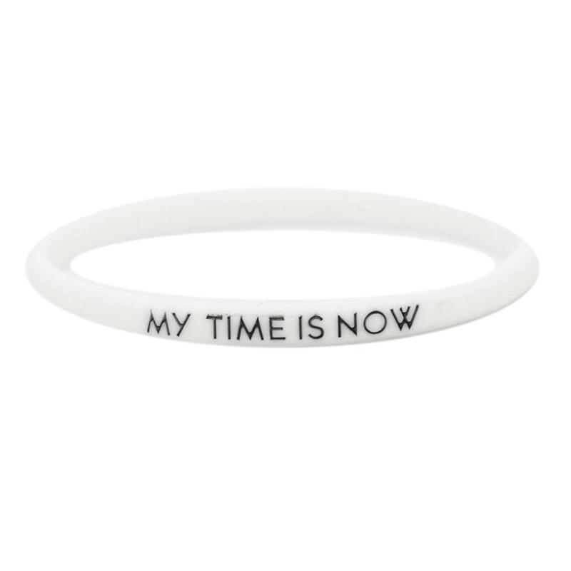 My Time Is Now Student Couple Silicone Bracelet Sports Wrist Band