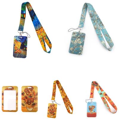 Van Gogh Keys Chain Neck Straps Badge Holder Mobile Phone Straps Art Lanyard ID Credit Card Cover