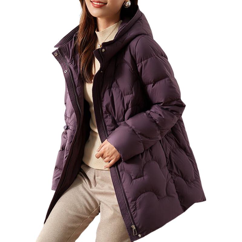 JIANHU Women's Mid-Length Winter Duck Down Jacket