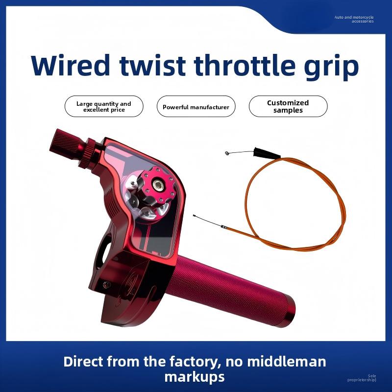 CNC Aluminum Quick-Turn Throttle Assembly for Dirt Bike Motocross Universal 7/8" 22mm Fast-Twist Grip with Visible Clear Cover