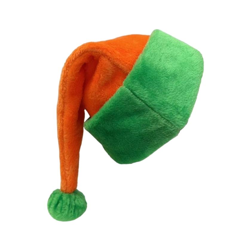 

Fun Carrot Shaped Christmas Hats Polyester Festival Holiday Accessory Valentine s Day Gift Soft Cap For Family Parties 1
