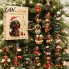 Christmas Advent Calendar 2026 Dachshund with 24 Unique 2D Acrylic Ornaments, Festive Tree Hanging Decoration Countdown Box for Decorations
