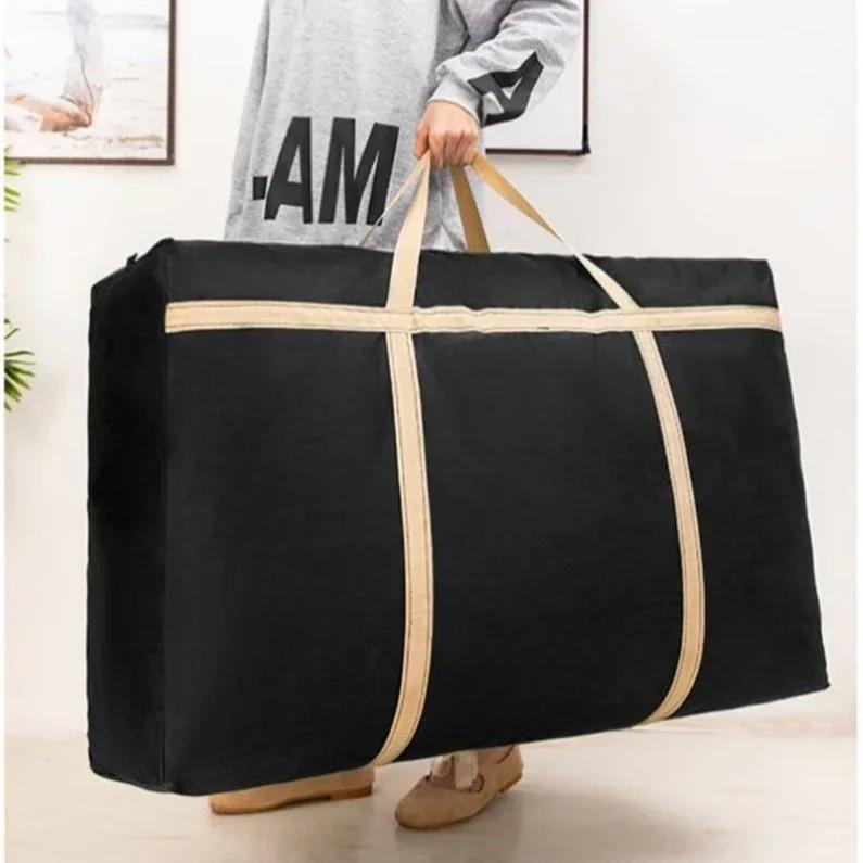 1 sac de déménagement en tissu Oxford, sac de voyage, sac de rangement de bagages, grande capacité, robuste, imperméable, pour vêtements, couettes