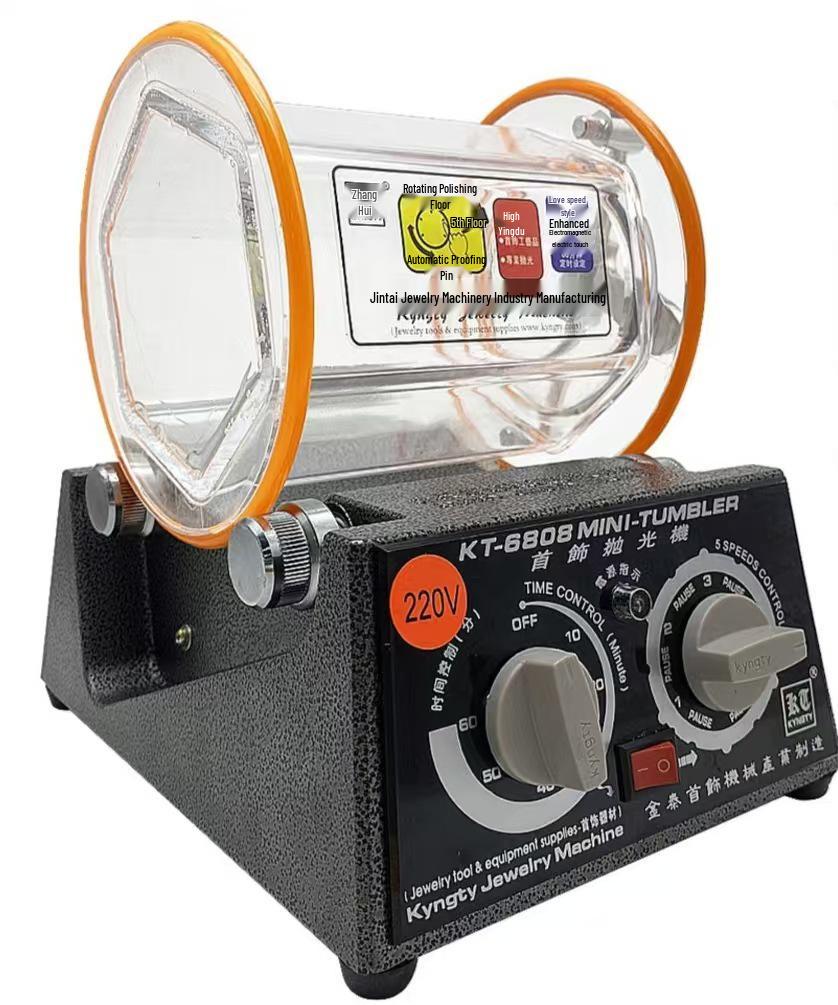Compact Automatic Polishing Machine for Jewelry, Gems, and Metal - Precision Finish and Timing