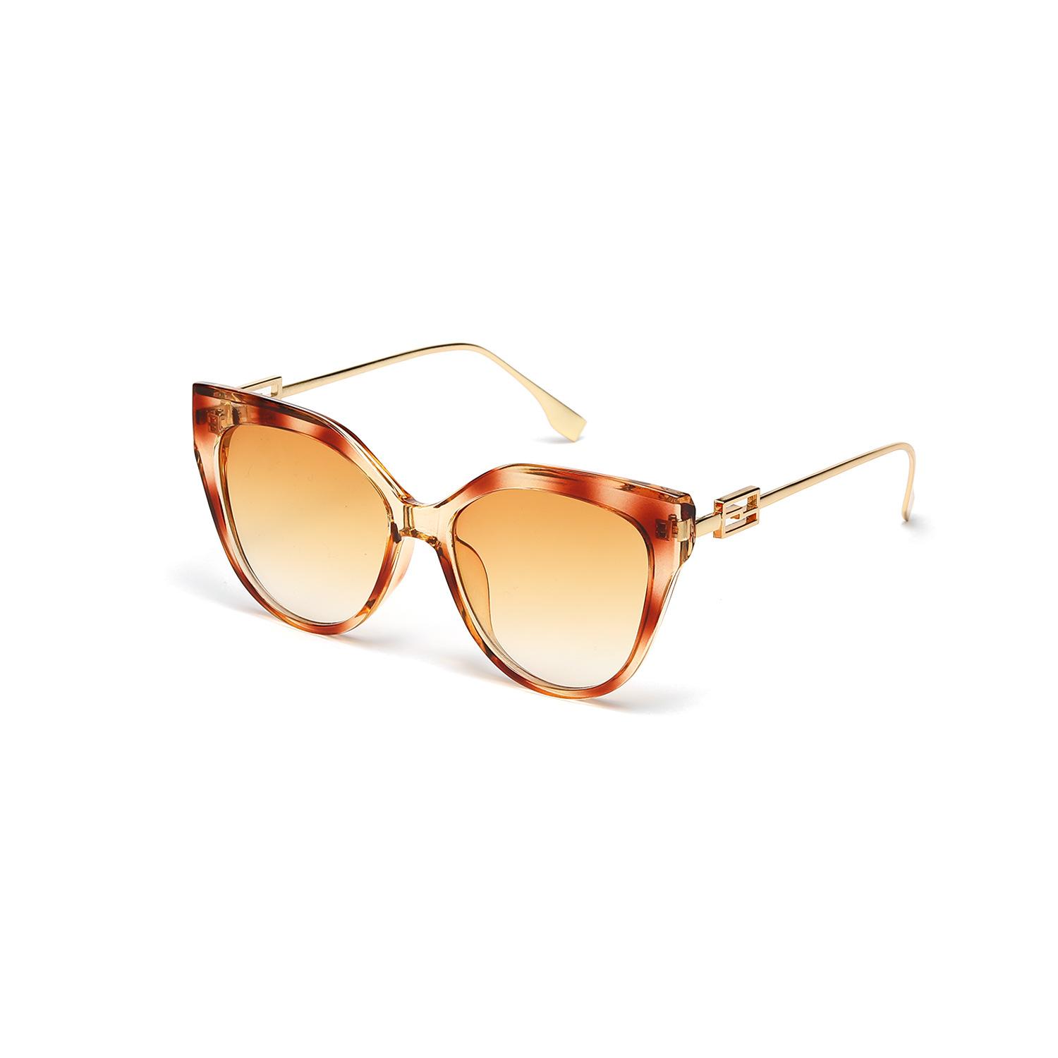 

Пластиковые + Металлические Очки Кошачий Глаз Солнцезащитные Очки Большая Оправа Солнцезащитные Очки Женские Инс Солнцезащитные Очки