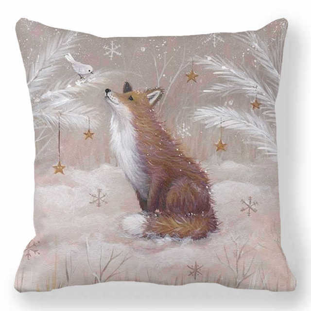 45cm Merry Christmas Cushion Cover Pillowcase 2024 Christmas Decorations for Home Ornament Happy New Year Christmas Decor 2025