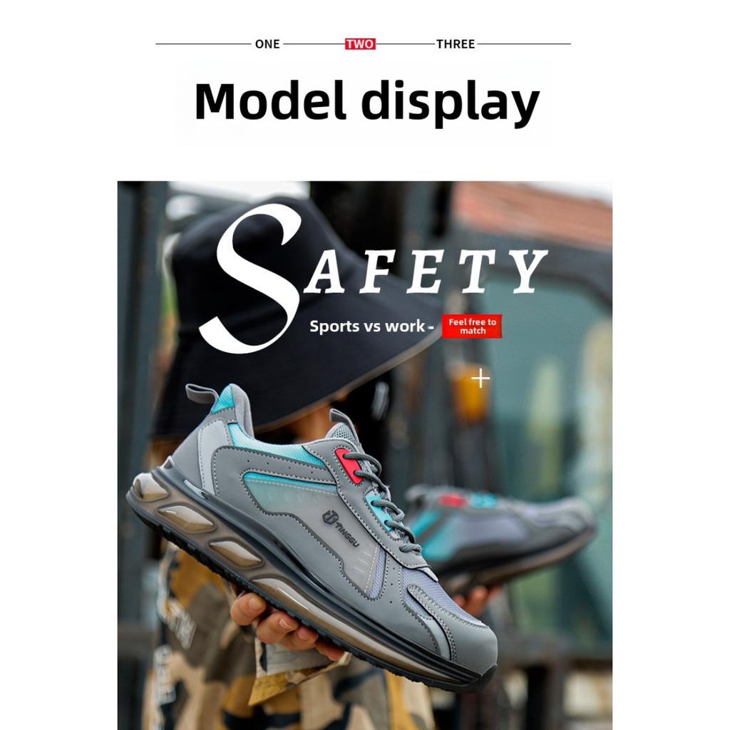 Arbeitsversicherungsschuhe Herren, Anti-Quetsch Anti-Durchstich Stahlkappenschuhe, Rutschfest Geruchshemmend Baustelle Arbeitssicherheitsschuhe Damen