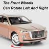 1:24 Hong Qi H9 Cars Toys Miniature Models Alloy Diecast 6 Doors Opened Pull Back Parade Vehicles for Adult Collectible Gifts