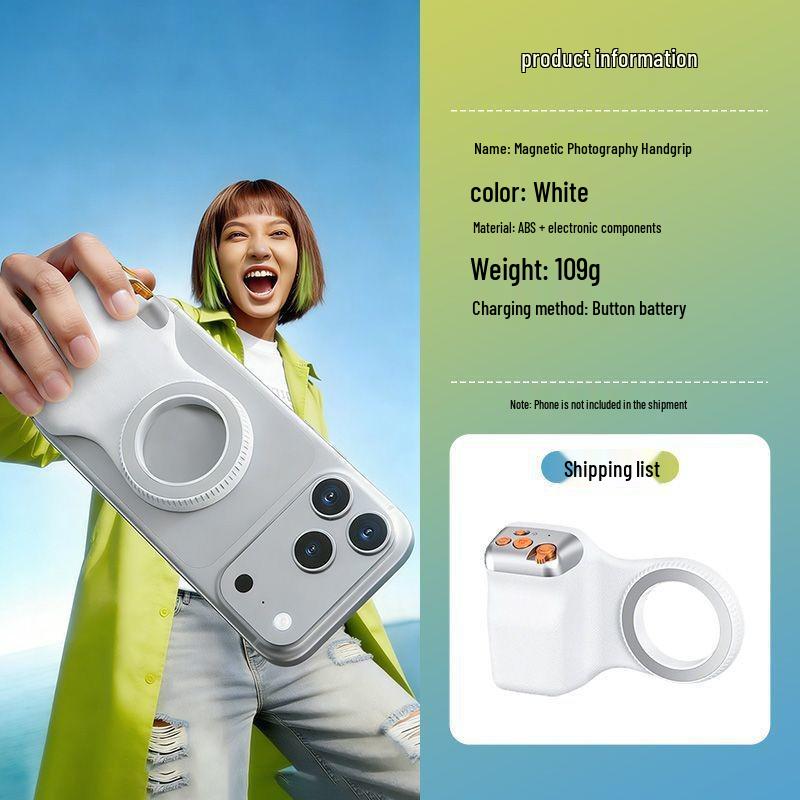 Magnetic Handheld Stabilizer with Bluetooth Zoom and Switchable Lens for Portable Photography