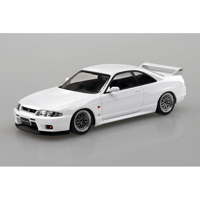 Aoshima Snap Kit No. 21CU-WE Nissan R33 Skyline GT-R Custom Wheels (White) 1/32 Scale Plastic Model