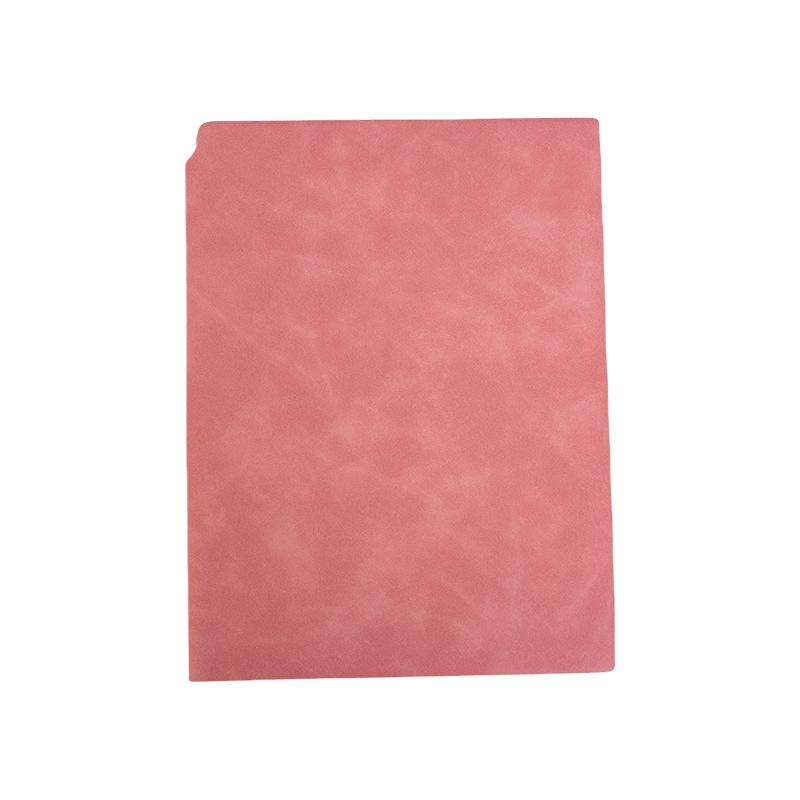 A5 Multi-Color Soft Leather Notebook with Built-In Pen Holder for Business Meetings